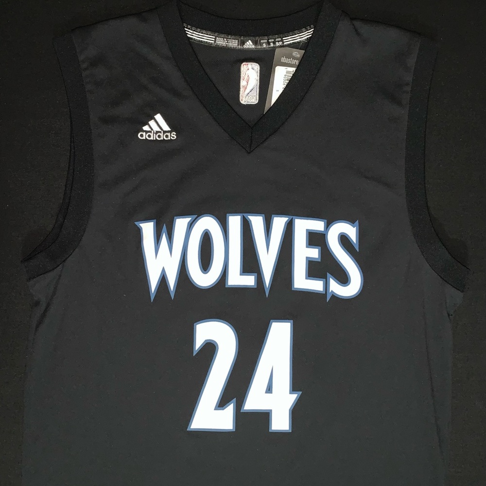 NWT Adidas Justin Patton Minnesota Timberwolves #24 Black Alternate Jersey Small